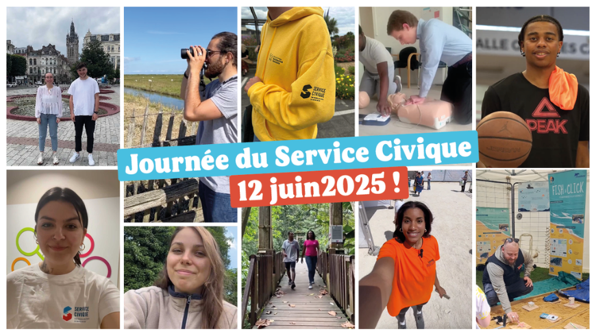 Volontaires en Service Civique participant à la Journée du Service Civique